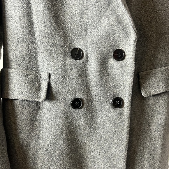 WOMENS GREY ZARA TRAFALUC PEACOAT BARELY WORN - Picture 3 of 6